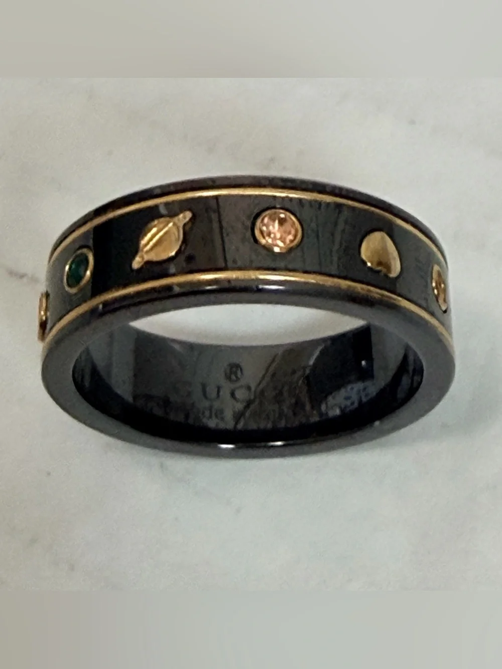 Gucci Icon Ring With Gem Stones